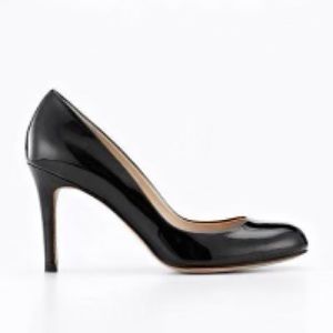 Ann Taylor Black Patent Leather, size 7, 3 1/2” heels